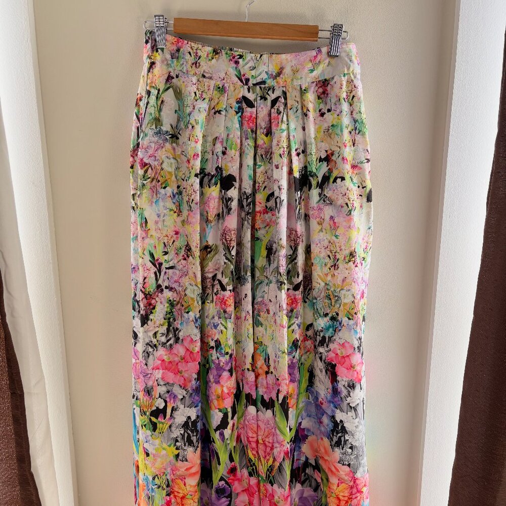 Ranna Gill for Anthropologie Firefleur Maxi Skirt - Size Small, Floral